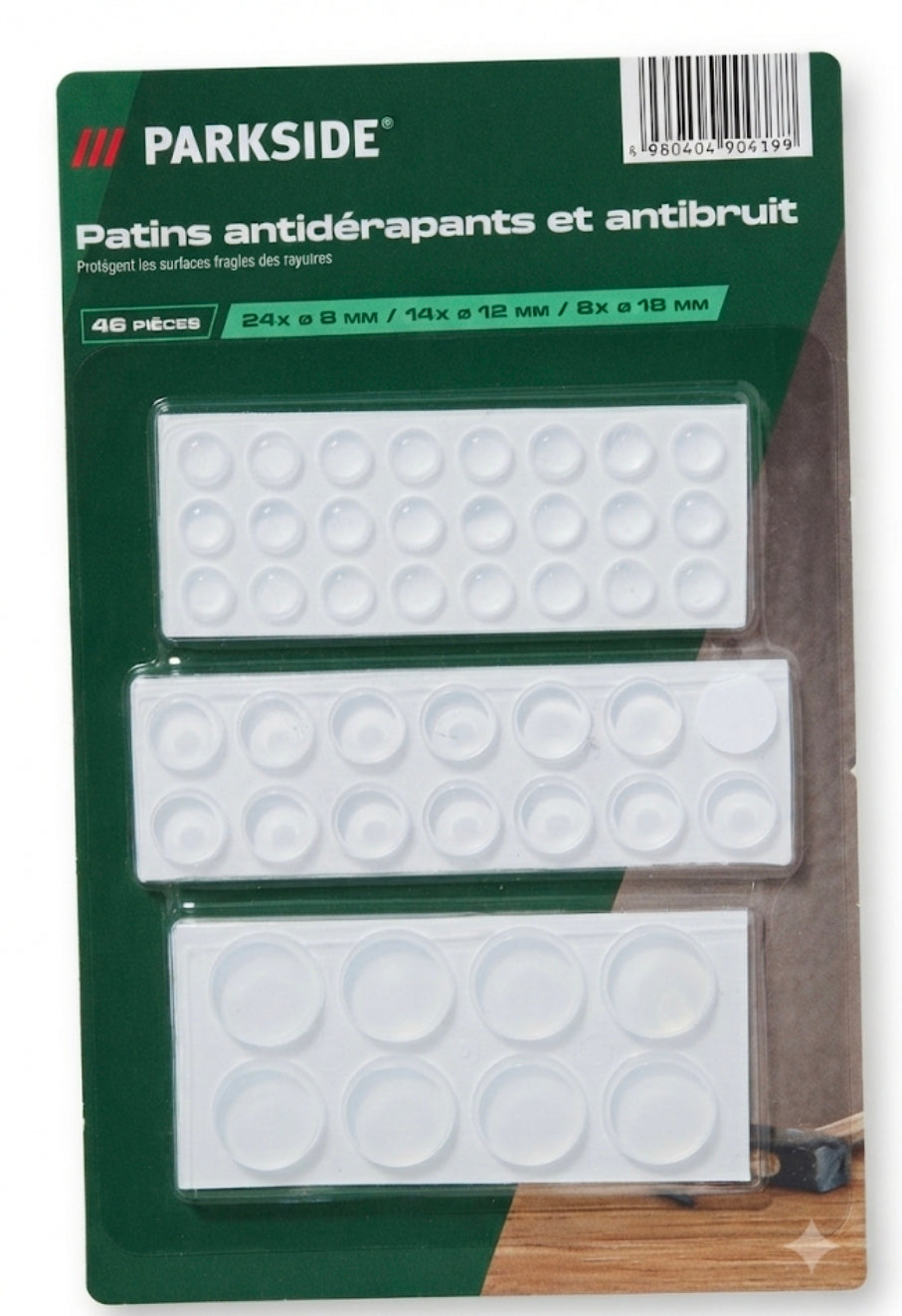 PARKSIDE® Self-Adhesive Non-Slip & Anti-Noise Bumper Pads - 46 Piece Set