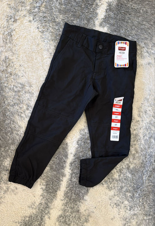 Wrangler Five Star Kids' Summer Jogger Pants - Lightweight – Black
