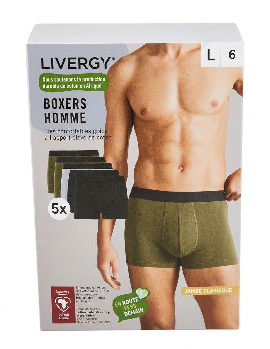 Livergy boxers, Set of 5, Classic Fit
