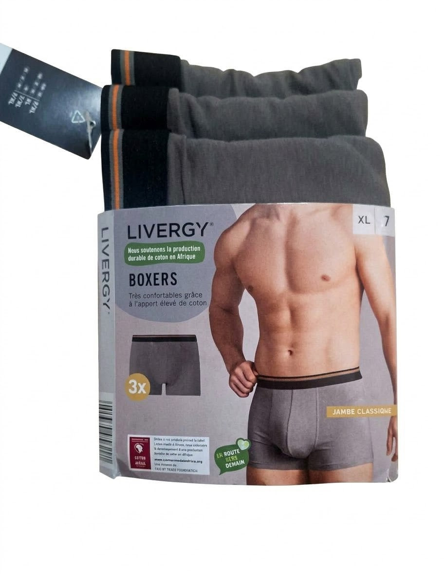 Livergy Boxers, Set of 3, Grey