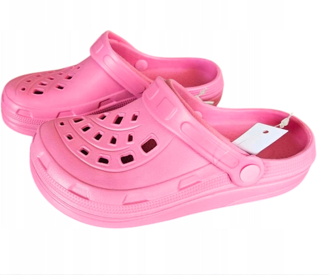 Hip & Hopps Kids' Lightweight Comfort Clogs – Fun Pink