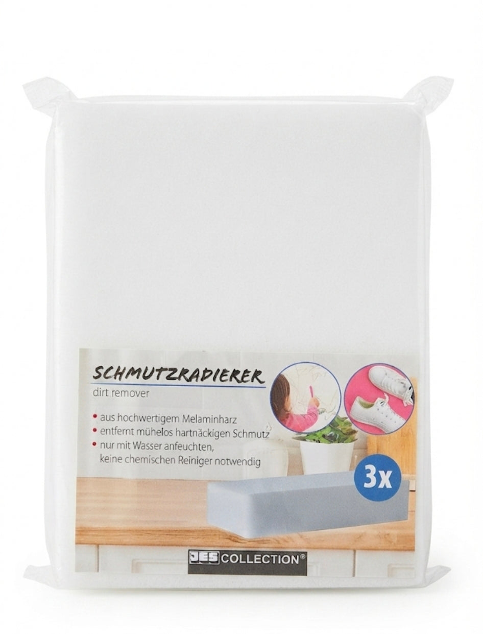 JES COLLECTION Melamine Dirt Eraser Sponges (3-Pack) – Eco-Friendly Stain Remover