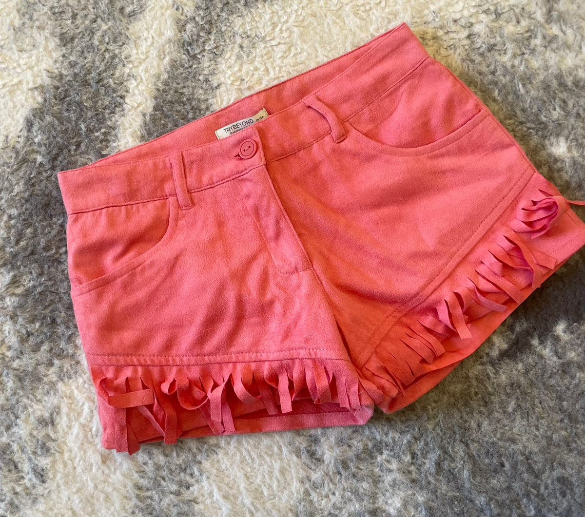 Girls’ Faux-Suede Fringe Shorts