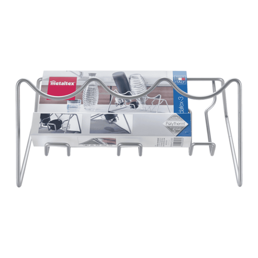 Metaltex® dish drainer Sodate LAVA matt silver