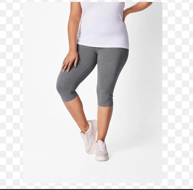 ESMARA Women’s Cotton Capri Leggings (Dark Grey)