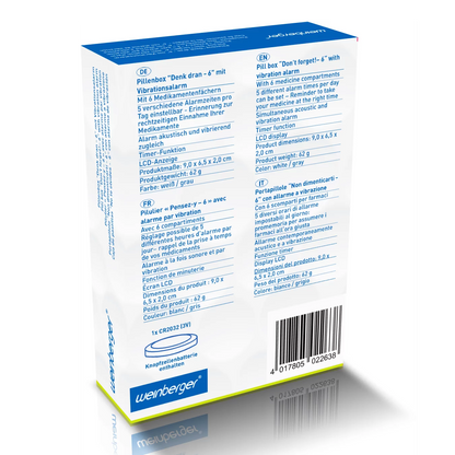 Pill box with Vibrating Alarm