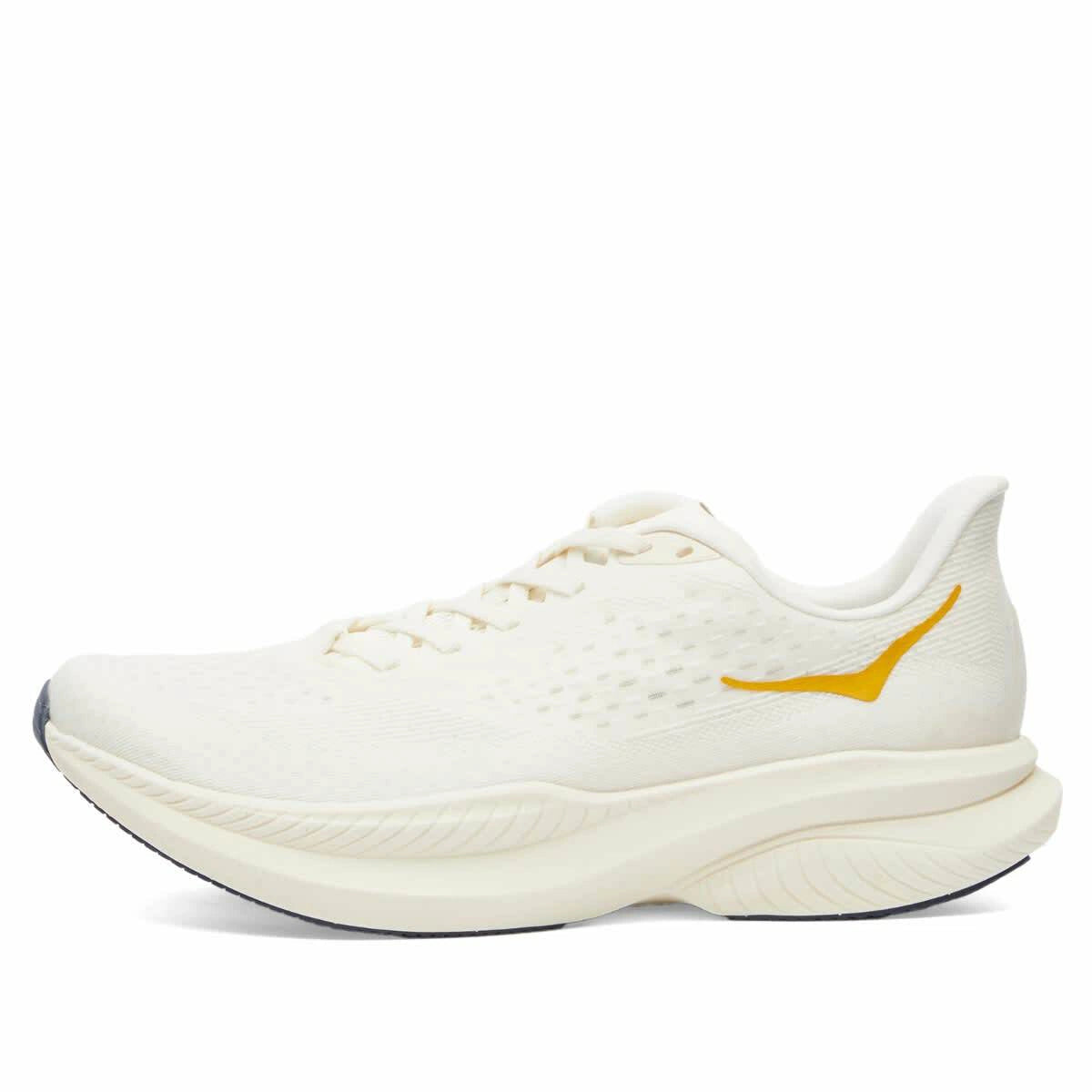 HOKA ONE ONE M Mach 6 LA بلون Alabaster/Oat Milk