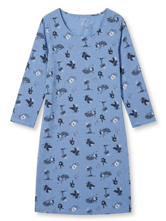 Esmara Women's Tropical Print Nightshirt - Blue