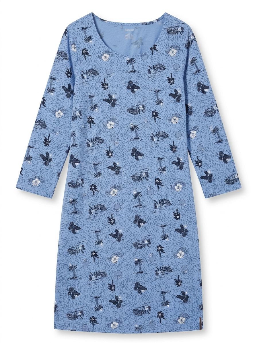 Esmara Women's Tropical Print Nightshirt - Blue