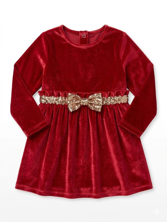 Inextenso Baby Girl Velvet Dress