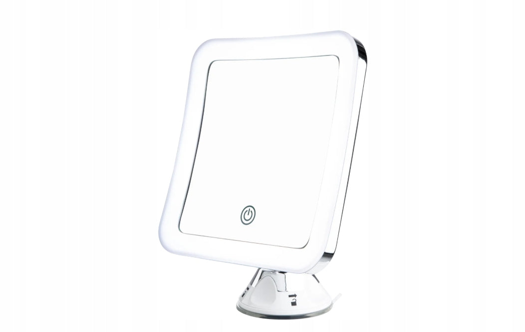 Cien silver standing mirror with LED lighting