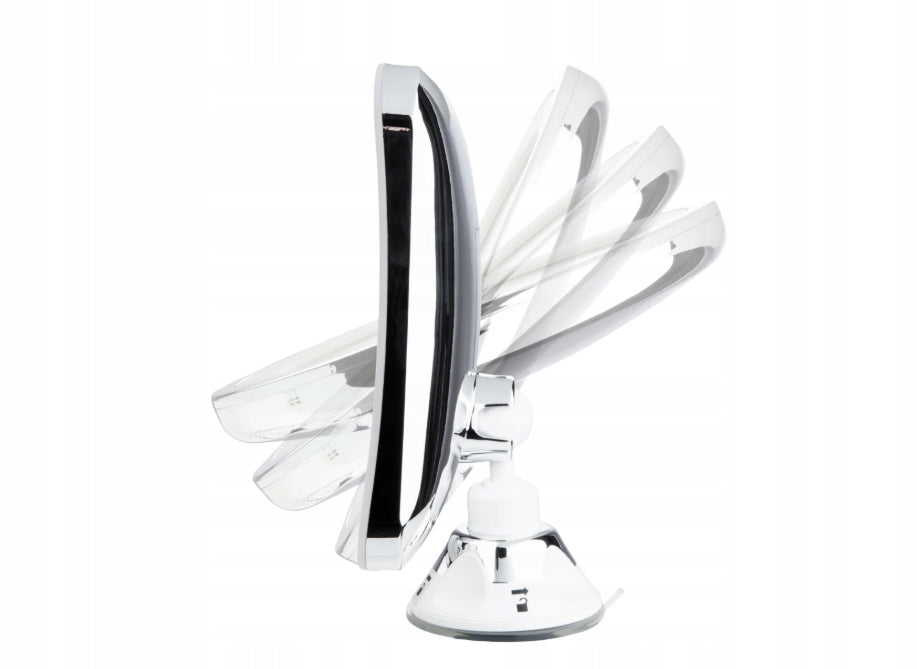Cien silver standing mirror with LED lighting
