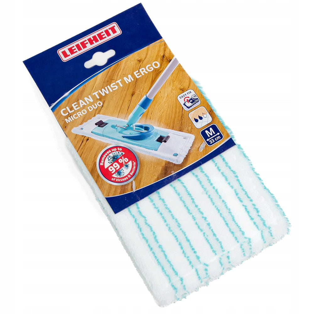 Leifheit Clean Twist Micro DUO M mop head, 33 cm, 2-pack
