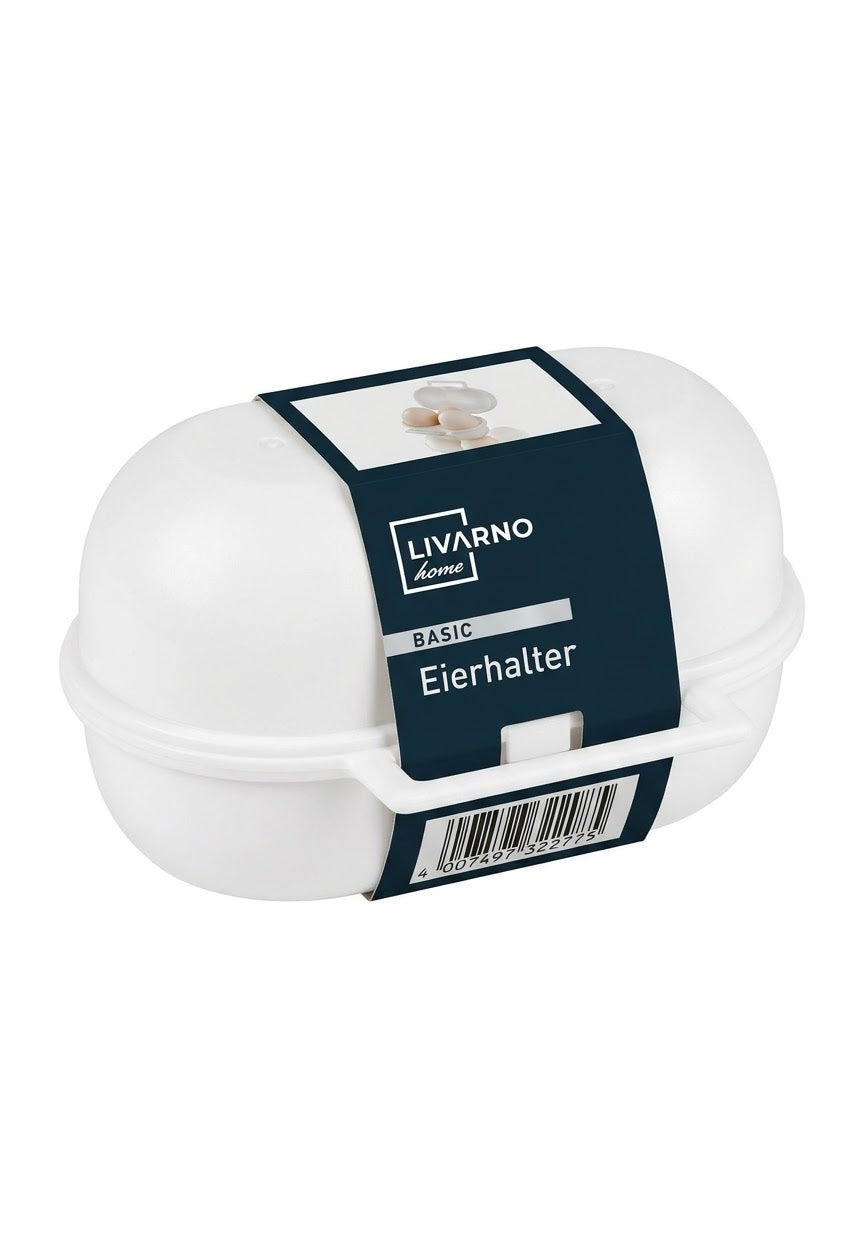 Portable Hard Plastic Egg Storage Box / Egg Holder – Approximately 10.5 x 7.5 x 6.6 cm