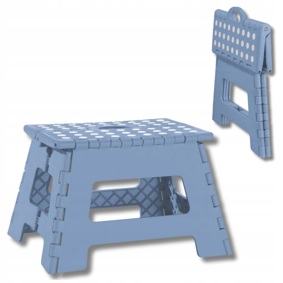 Livarno Home Practical Stool, Blue Plastic, 22 cm
