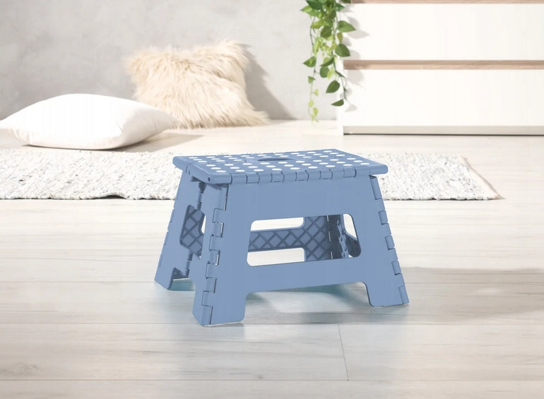 Livarno Home Practical Stool, Blue Plastic, 22 cm