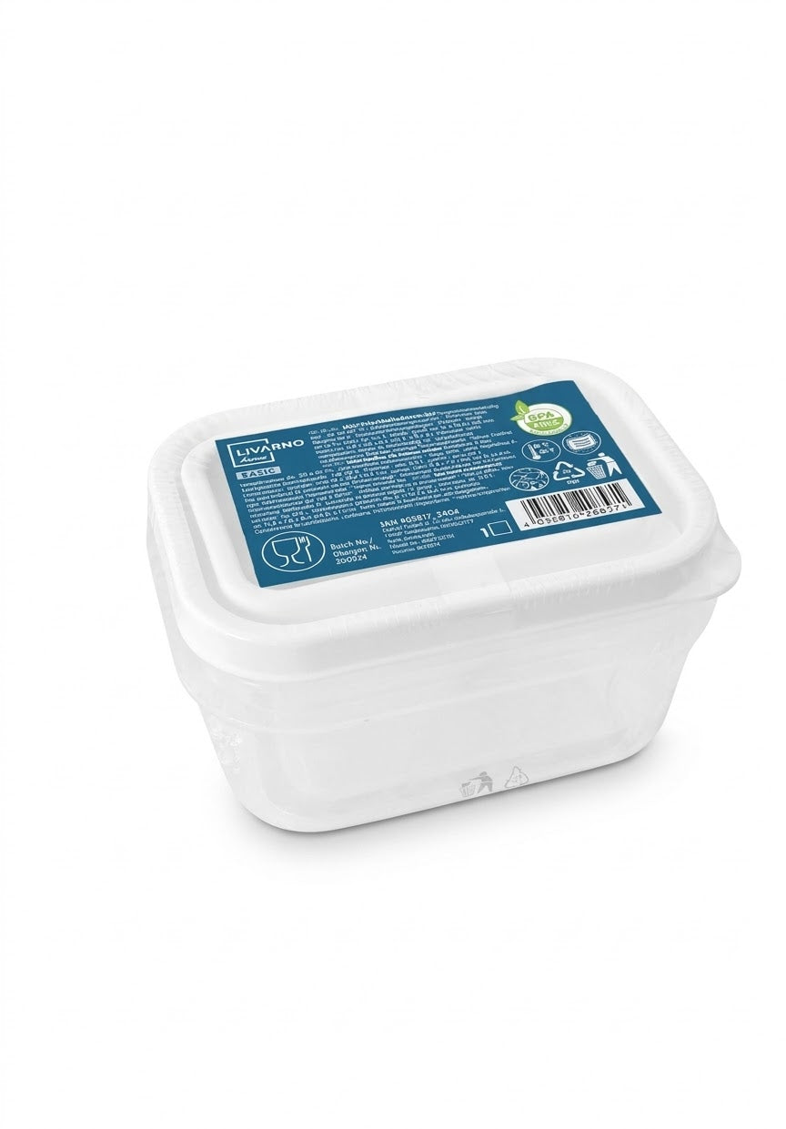 Small plastic food storage containers, Set of 2