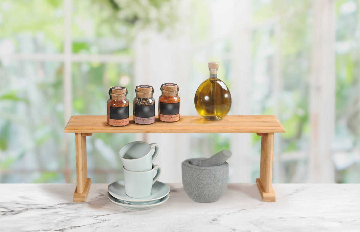 KESPER Freestanding kitchen shelf 58x15x20.5 cm, bamboo