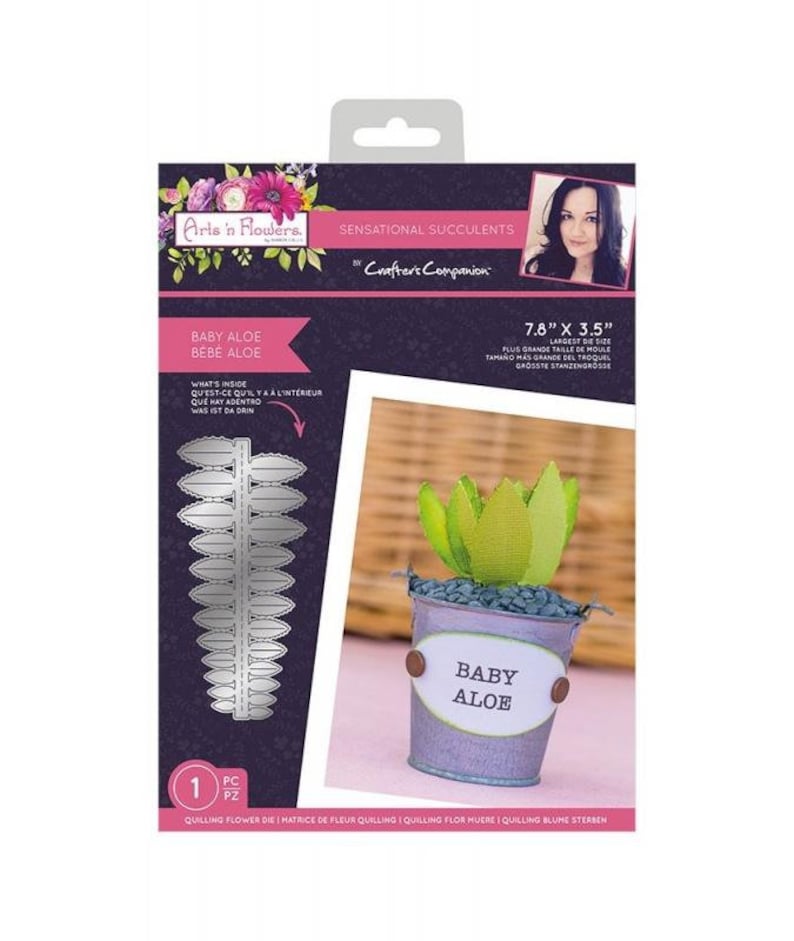 Crafter's Companion Sharon Callis Sensational Succulents Metal Die – Baby Aloe