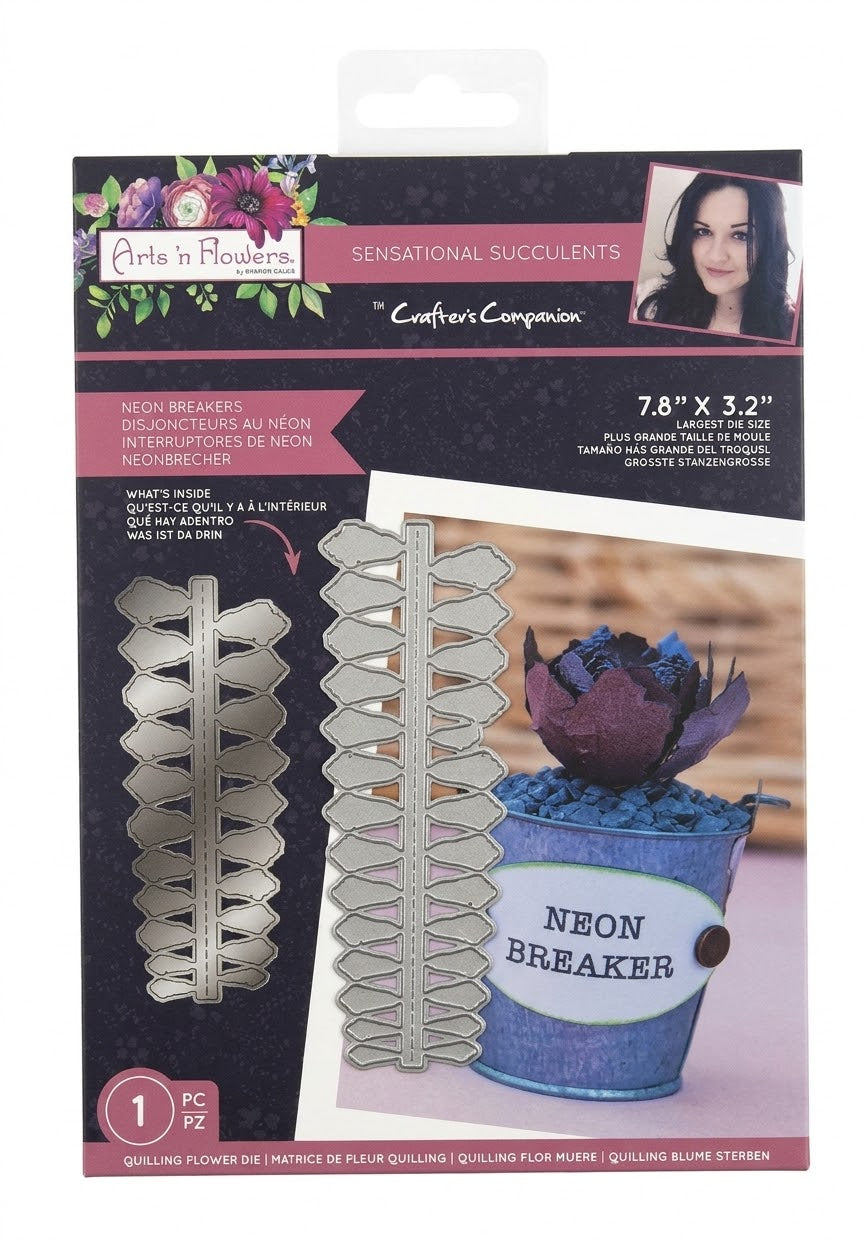 Crafter's Companion Sensational Succulents - Neon Breaker Quilling Flower Die Set