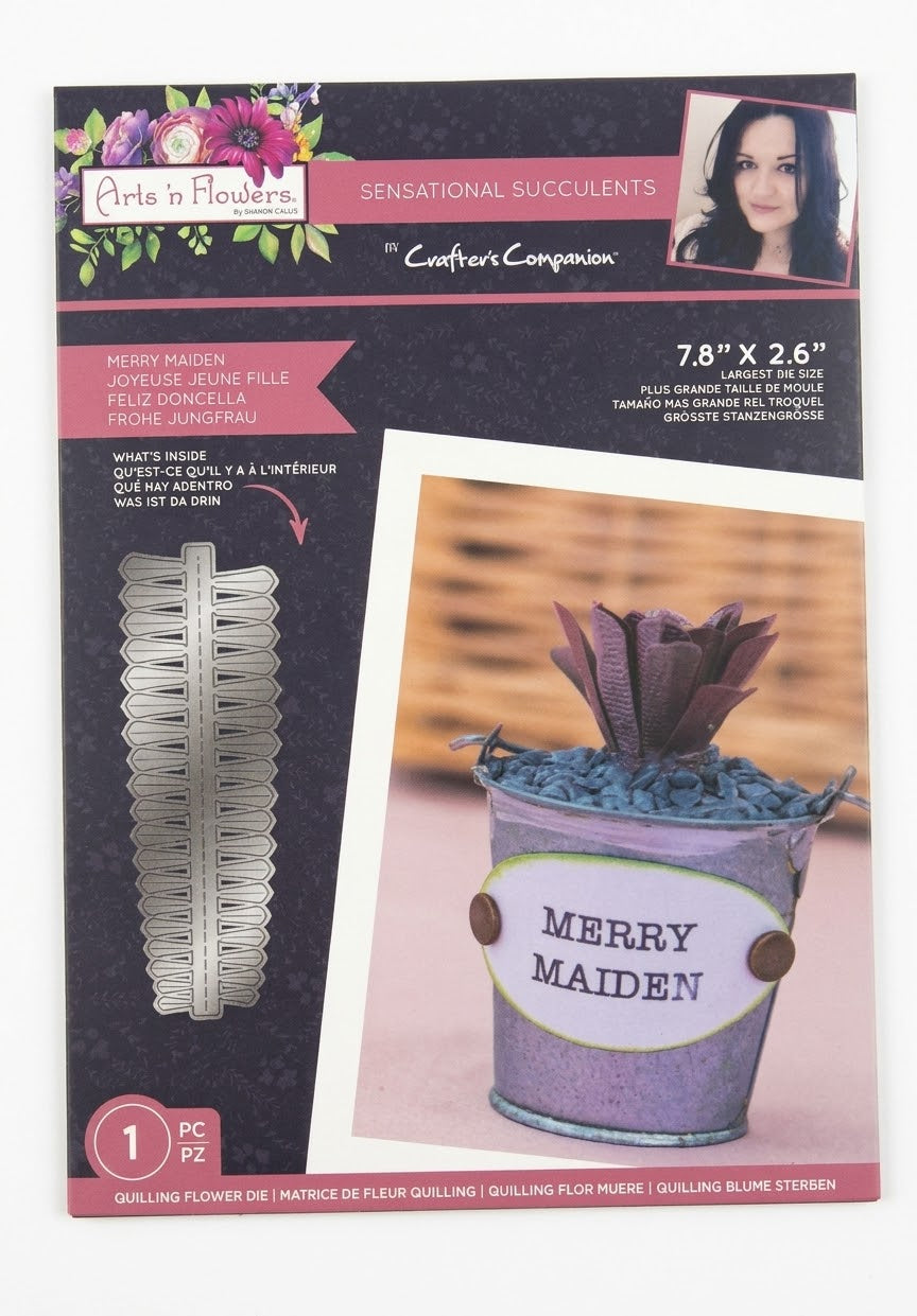 Crafter's Companion Sensational Succulents - Merry Maiden Quilling Flower Die Set