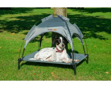 Dobar Outdoor Dog Cot with Sun Canopy