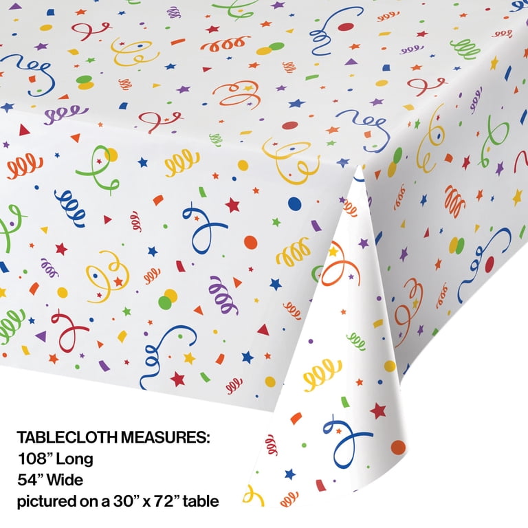 Creative Converting 54 x 108 in. Confetti Table Cloth