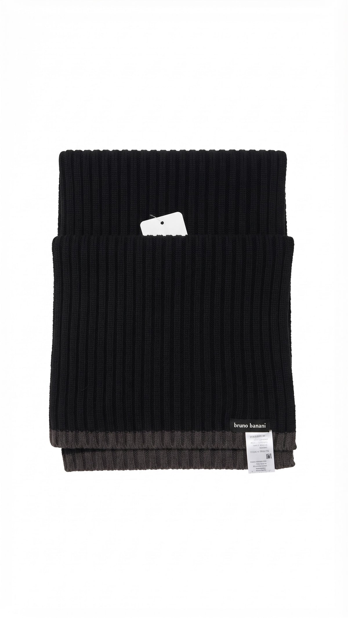 Bruno Banani Men’s Knitted Scarf (black/brown)