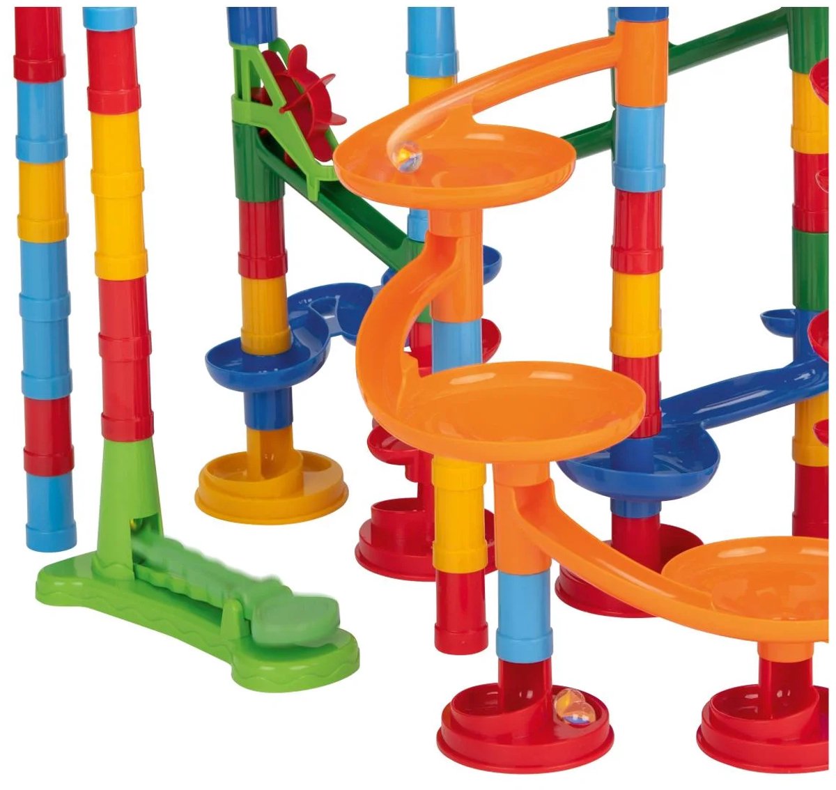 Lupilu Marble Run - 140-piece - 20 Glass marbles - 120 Construction parts