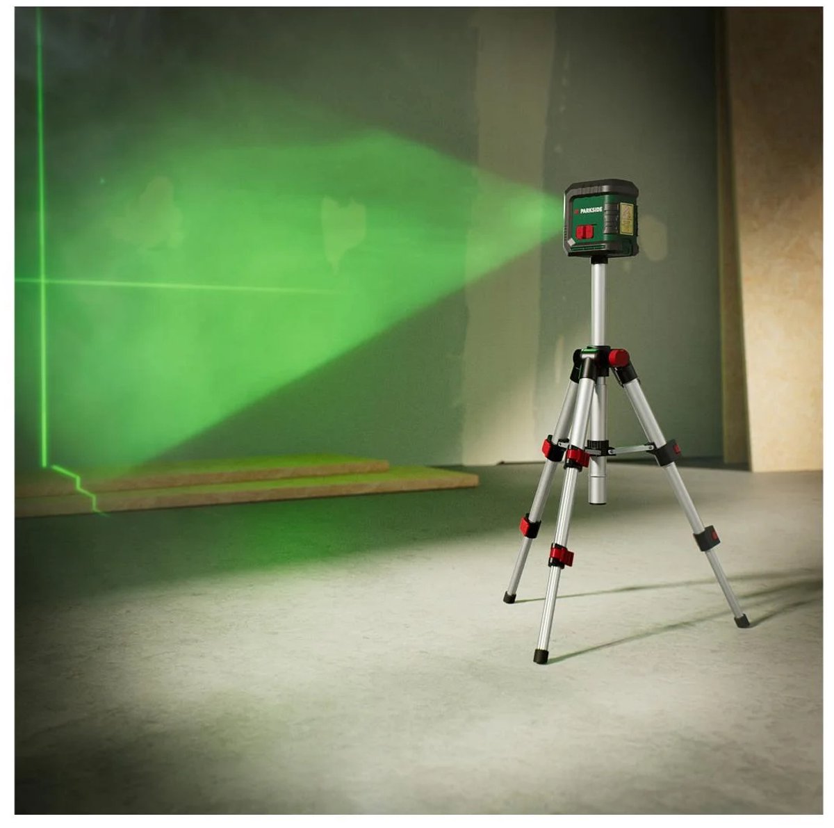 PKLL 3 A1 cross-line laser level, green, 40 m