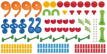Lupilu Marble Run - 140-piece - 20 Glass marbles - 120 Construction parts