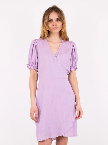Neo Noir Spang Crepe Dress - Lavender