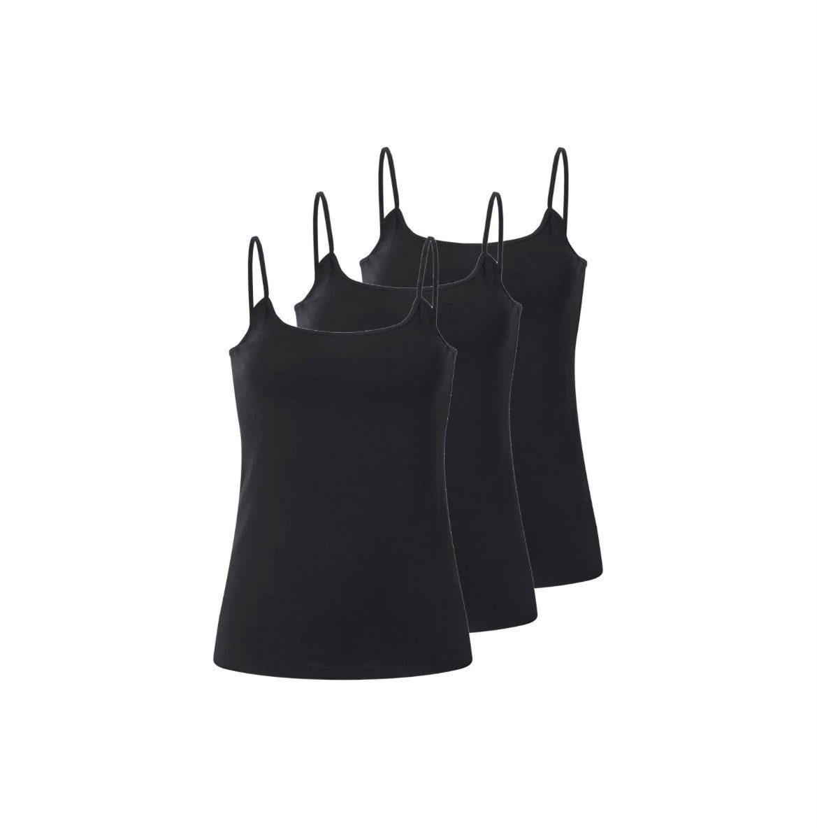 Set of 3 women's thin-strapped tank tops