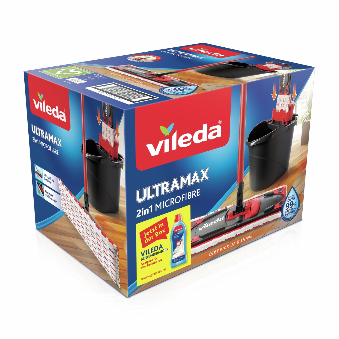 Vileda ULTRAMAX 2in1 Box incl. Vileda Floor Cleaner Set, 3-piece