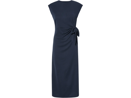Mousseline midi Dress, navy