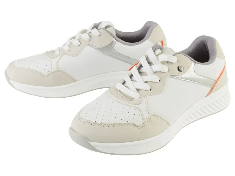Women's leather leisure shoes (white)