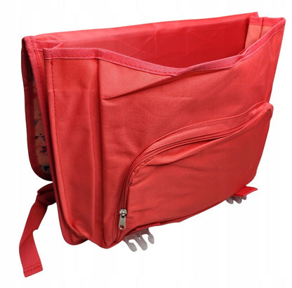 Kids' Red School Backpack Satchel (38cm) – Festive Flag Pattern