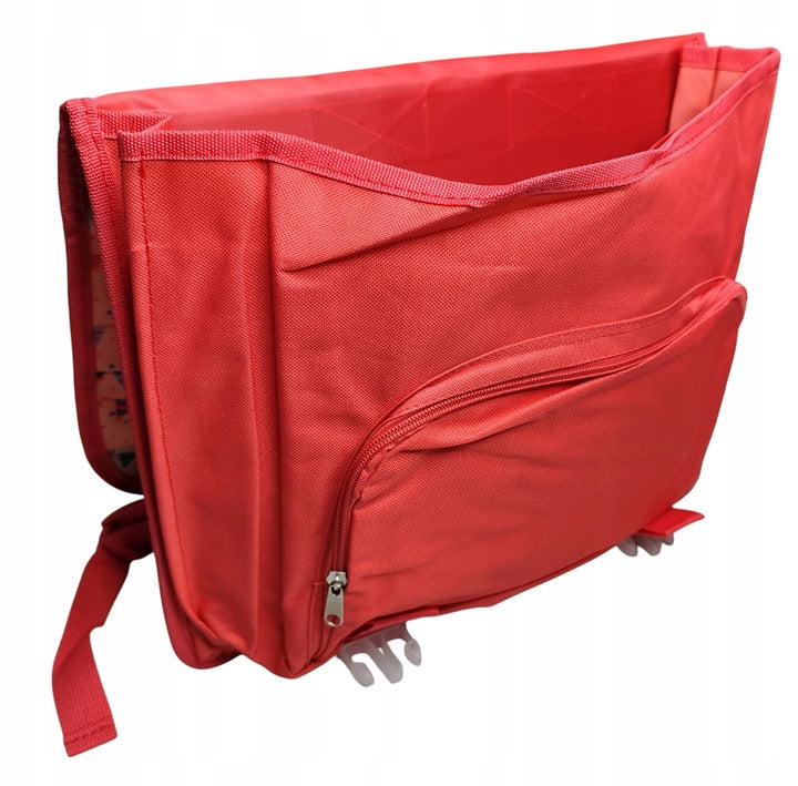 Kids' Red School Backpack Satchel (38cm) – Festive Flag Pattern