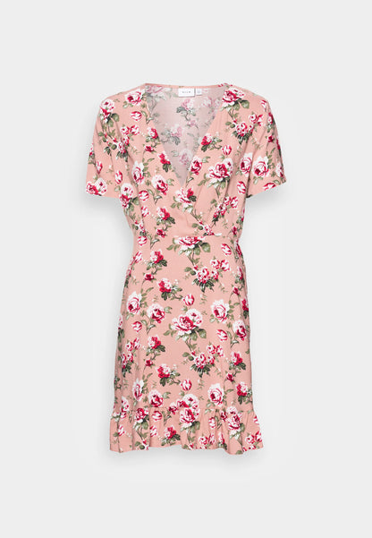VILA VIEVA AYA V NECK DRESS - Day dress - misty rose pink