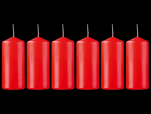 Livarno Home Candles (Red, Set of 6)