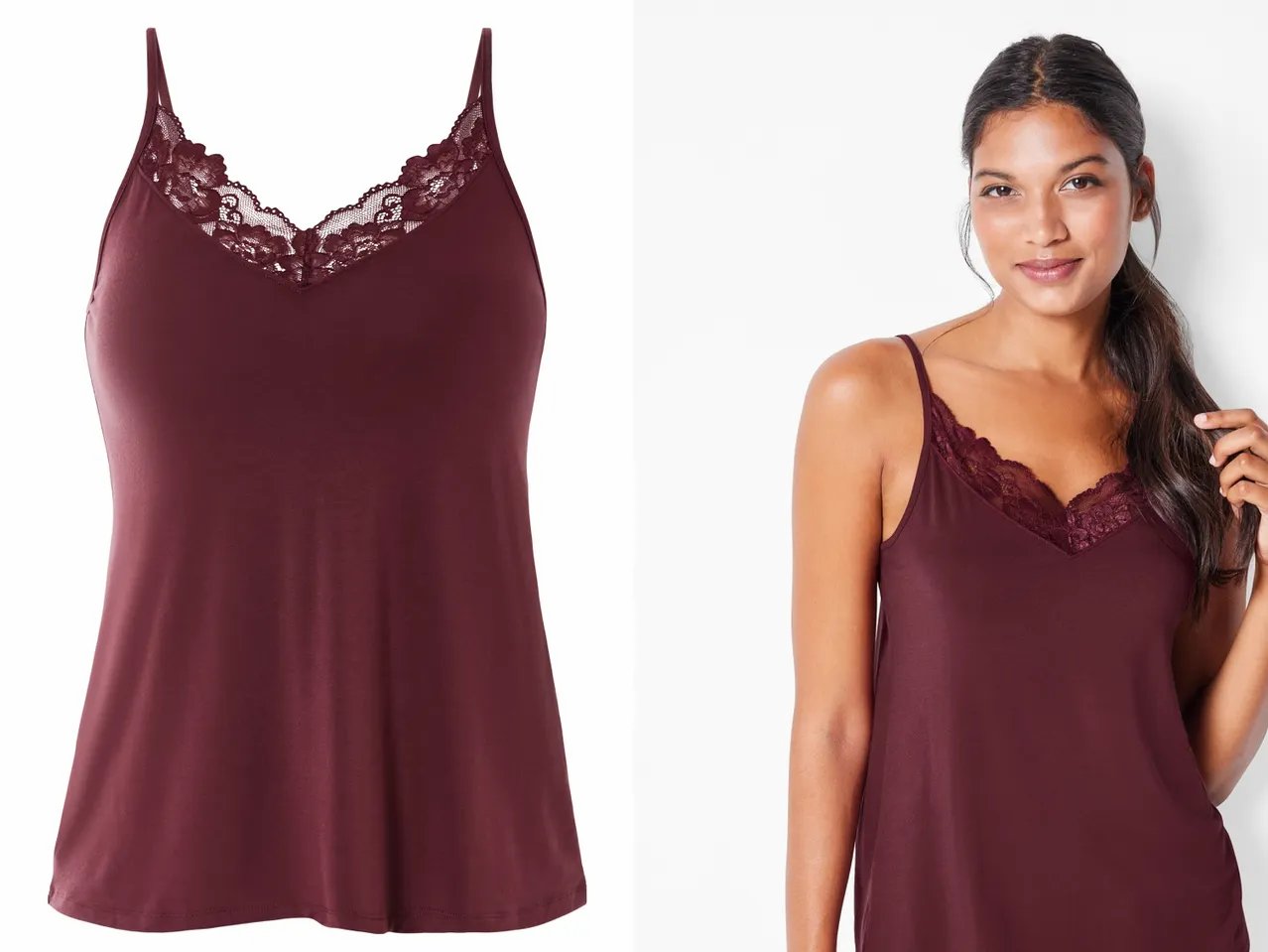 Esmara® Women's Viscose Camisole with Spaghetti Straps (Red)