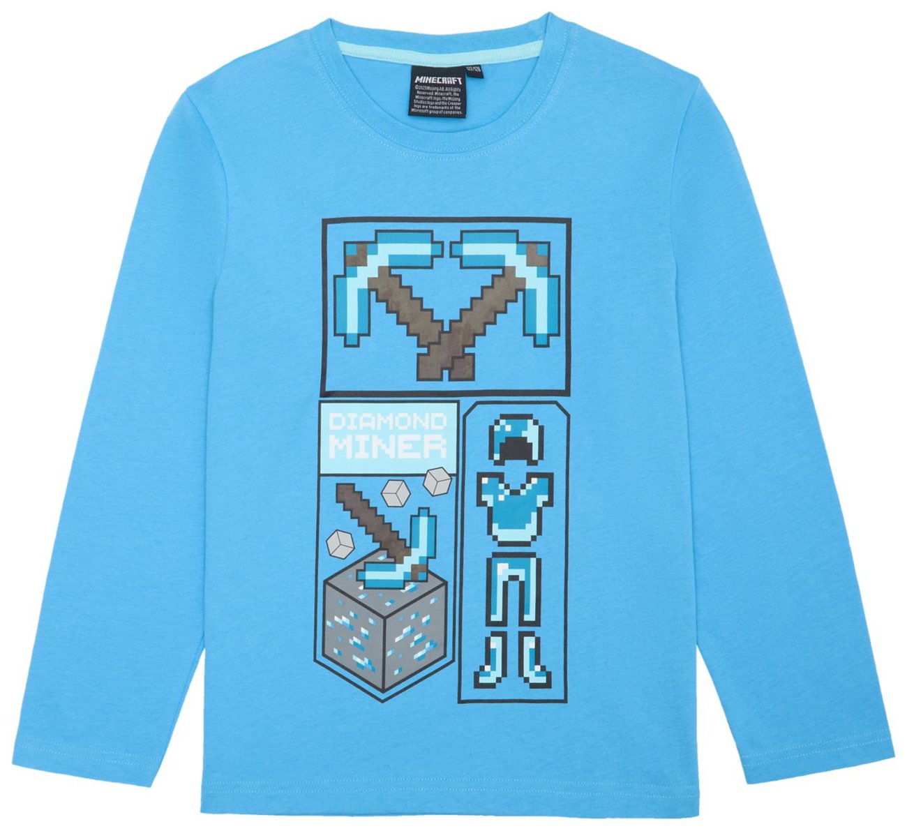MINECRAFT Cotton Long sleeves shirt, Blue