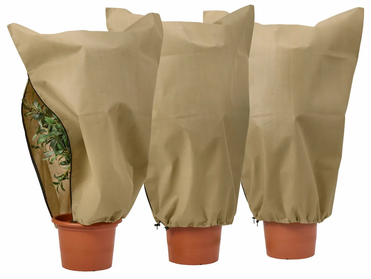 PARKSIDE® Non-woven plant protection cover (L, 3 pieces, beige)