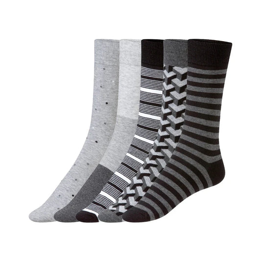 LIVERGY® Men's Socks, 5 pairs (grey/black)