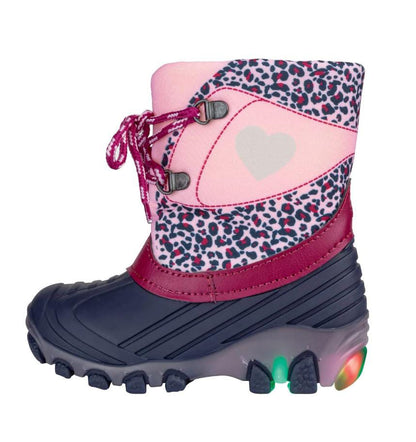 Children's snow boots GIRLS waterproof shoes, light-up soles