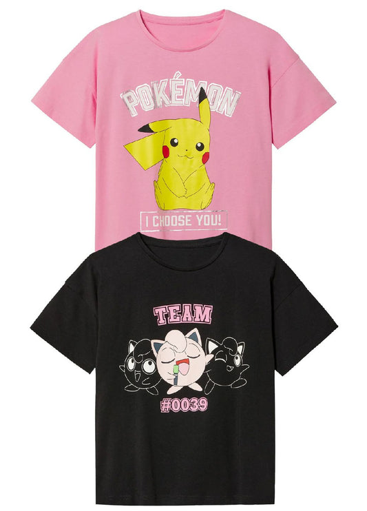 Pokémon Girls' 2-Pack Graphic T-Shirt Set