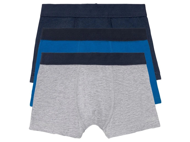 Pepperts! Set of Boys Boxers (Grey, Navy, Blue)