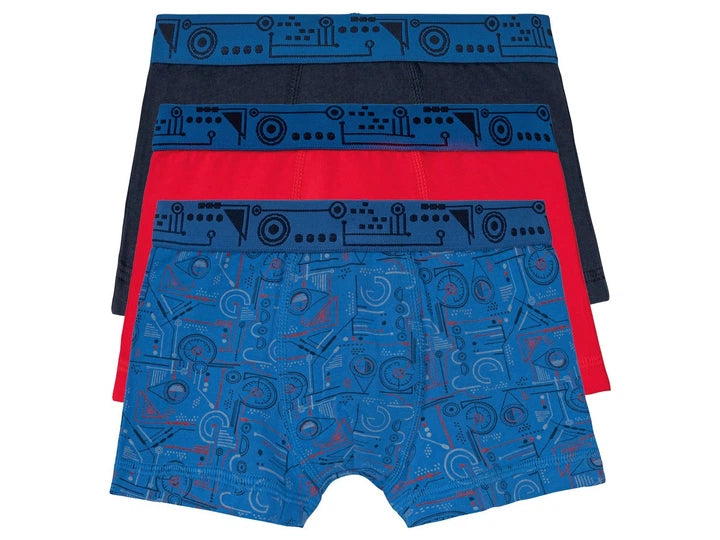 Pepperts! Set of Boys Boxers (Red, Navy, Blue)