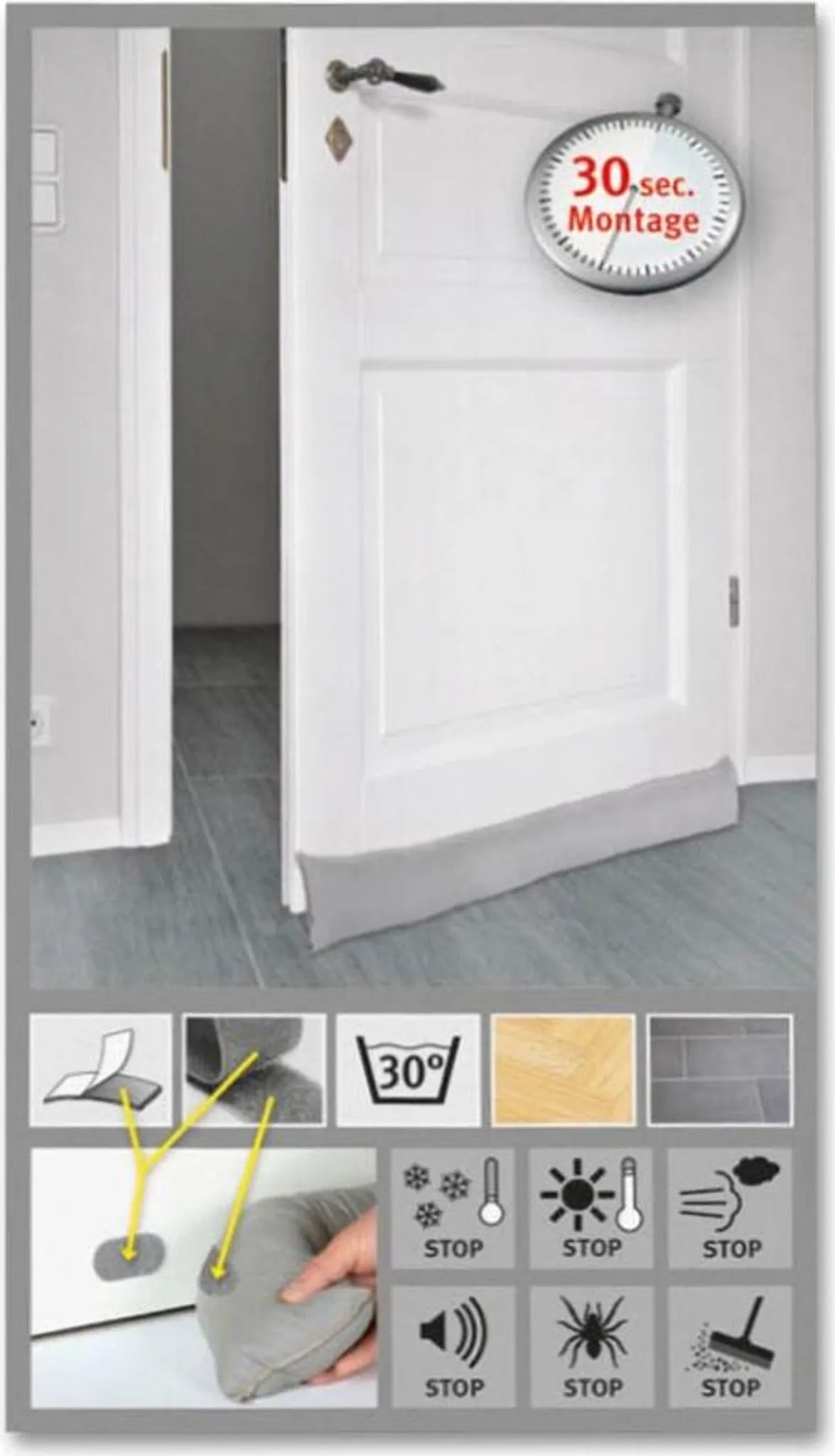 Door Draft stopper fix-o-moll
