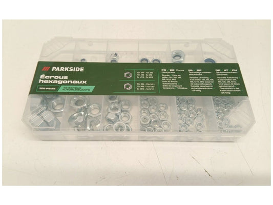 Parkside - set of hexagon nuts, 128 pcs